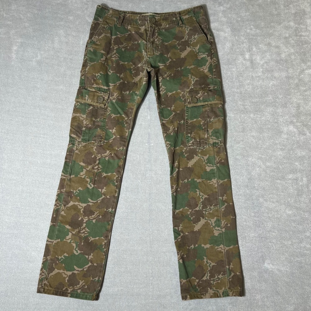 Levis Boys Camo Cargo Pants Size 16 REG W28 x L28 Camouflage Straight Leg